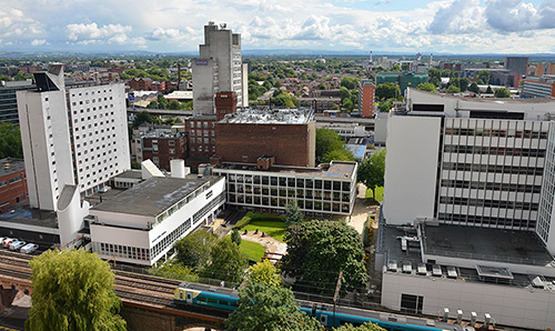 View of The Mill as part of a North Campus aerial image